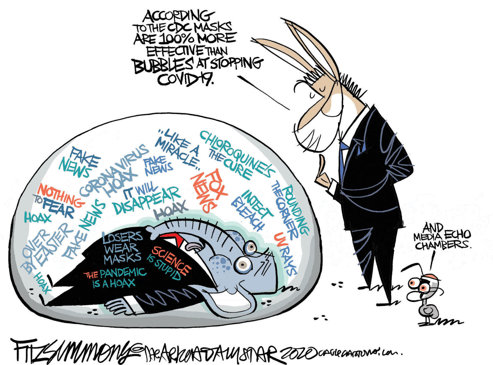 Daily Fitz Cartoon: Media bubble